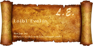Loibl Evelin névjegykártya